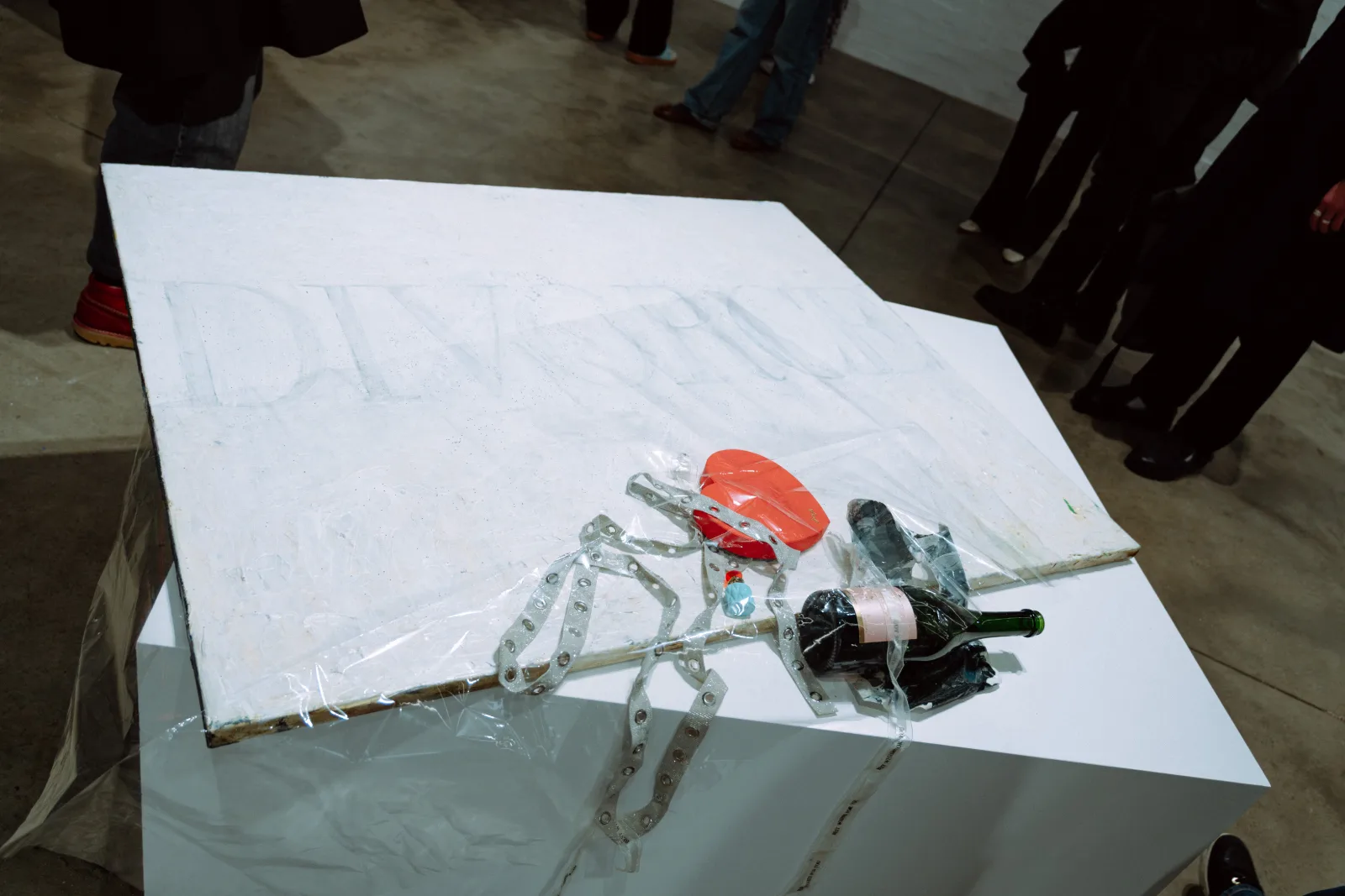 Installation view, Genuine Fake Premium Economy at the Institute of Contemporary Arts, 2026 