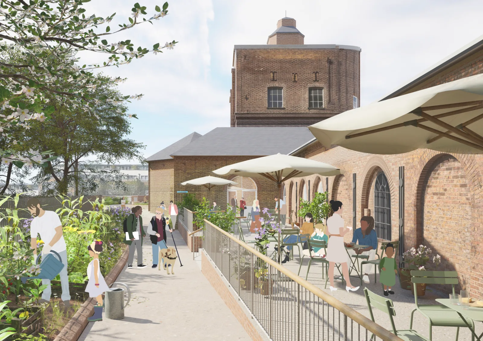 Impression - Terrace at the new Quentin Blake Centre for Illustration © Nora Walter
